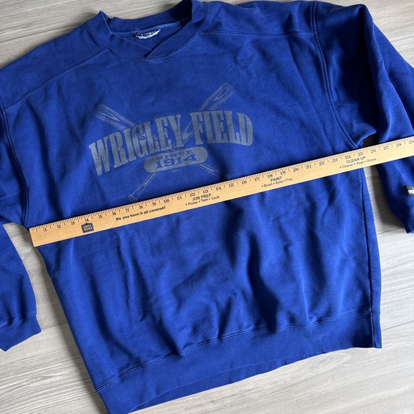 Vintage 90s Puma Mens 2XL CHICAGO CUBS WRIGLEY FIELD MLB BASEBALL SWEATSHIRT - Picture 6 of 9